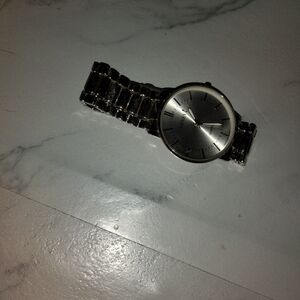 Silver Stainless Steel Watch Geneva Ladies